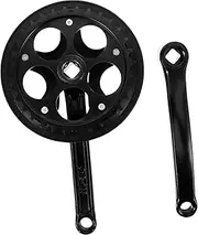 1 Set Sturdy Taper Crankset with Square Hole Crank Arm Teeth Chainring Replacement for Mountain Folding and Various Bike Models