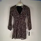 Xtraordinary NWT, size 0 purple floral print tiered skirt peasant dress