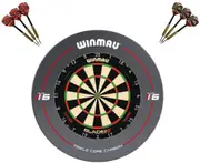 Winmau Blade 6 TRIPLE CORE Dart Board + BLADE 6 Dartboard Surround + Darts