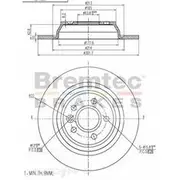 Bremtec Euro-Line GeoZinc Coated Brake Rotor - BDR18100EL