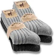 [sockenkauf24] 4 Pairs Alpaca Socks Men Women Wool Socks Warm Winter Socks