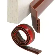 1 Pcs Silicone Door Draft Stopper Door Weather Stripping Door Sweep, Brown