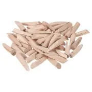 50Pcs Pocket Hole Plug, 9.5mm Pocket Hole Jig Solid Wood Plugs, Wood Color
