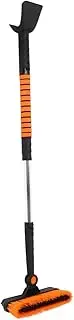 FELTECHELECTR Extendable Snow Brush Ice Scraper for Car Soft Gentle Scraper Head Ergonomic Handle Rotating Design for Removal from Suvs and Trucks Winter Essentials Tool for Car Care