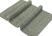 Castle Hill Shooting Star Reversible Bath Rug, 24 by 40-Inch, Light Sage
