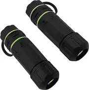 RJ45 Cat6 Waterproof Connector Shielded IP68 Panel Mount Ethernet Coupler Female to Female Outdoor LAN 8P8C Cable Extender for Cat6 Cable -2 Pack