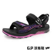 在飛比找momo購物網優惠-【G.P】女款超緩震氣墊磁扣兩用涼拖鞋G9576W-黑桃色(