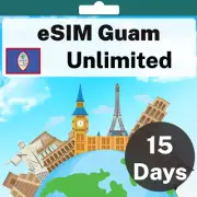 eSIM Guam - Unlimited - 15 Days - Travel eSIM | QR code activation