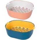 1X(2 Pack Kitchen Strainer and Colander Set,Pasta Strainer for Noodle,2267