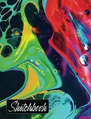 Sketch Book - Wonderful and Hip Abstract Cover: Large Blank Sketchbook for Kids, Teens and Adults. Perfect for Drawing, Sketching and Creative Doodling - Big Journal