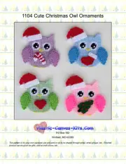 Cute Christmas Owl Ornaments-Plastic Canvas Pattern or Kit