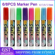 Liquid Chalk Marker Pen LED Writing Board Glass Fluorescent Art Pens 6/10/15mmAU