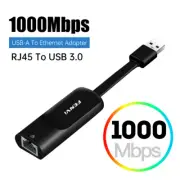 USB 3.0/Type C to Gigabit RJ45 LAN 10/100/1000Mbps Ethernet Adapter for Windows