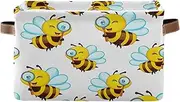 Cute Cartoon Bees Closet Organizer, Collapsible Rectangle Soft Box Storage