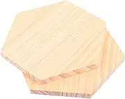 GAXIRE 2pcs Unfinished Hexagon Wood Pieces for DIY Crafts Solid Wood Craft Boards Natural Panels for Home Decor and Art Projects Durable and Versatile Painting Canvas