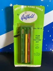 GRIFHOLD PRECISION HAND TOOL NO. 18-A FILM RULE CUTTING SET (SEALED/OLD STOCK)