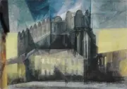 The Cathedral in Halle : Lyonel Feininger : 1931 : Art Print