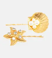 [Jennifer Behr] Jennifer Behr Asteroidea set of 2 bobby pins One Size gold