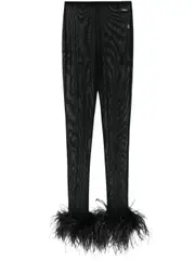 [Oseree] Oseree-Mesh Logo Plumage Leggings-Donna S