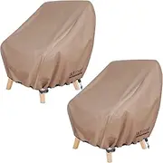 ULTCOVER Waterproof Patio Chair Cover – Outdoor Lounge Deep Seat Single Chair Cover 2 Pack Fits Up to 28L x 30W x 32H inches