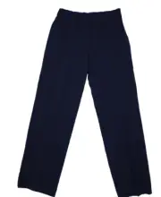 Elie Tahari Navy Blue Red Striped Flat Front Pull On Odette Pants Womens 6
