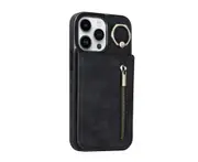 C57 Black Zipper Smartphone Holster Protective Phone Case for iPhone 13Pro Max 6.7 inch
