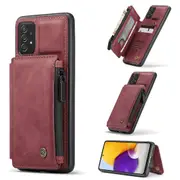 CaseMe Shockproof Samsung Galaxy A72 4G 5G Case Cover Wallet A725 A726 [Wine]