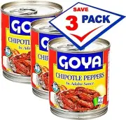 Goya Chiles Chipotles in Sauce, 12 oz Pack of 3