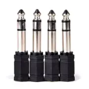 2 Pcs 6.35mm 1/4 inch Stereo Male Plug to 3.5mm Female Socket Mini Jack Adaptors