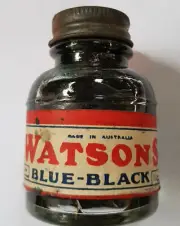 ANTIQUE Watson's Vintage Blue-Black ink