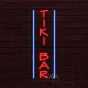 NEW "TIKI BAR" w/BORDER VERTICAL 30x12x1 INCH LED FLEX WINDOW INDOOR SIGN 31636