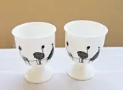Mona Lisa by La Cocotte Paris Egg Cups Fine Bone China Roosters Boxed Set of 2