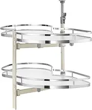 VEVOR Swing Left Blind Corner Cabinet, Pull Out Organizer for 36 inch Width Blind Cabinet, 2 Tier Height Adjustable Swing Tray, Soft Close Kitchen Cloud Blind Organizer, Left Open