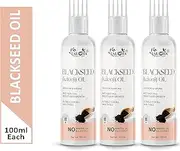 Pure Blackseed (Kalonji) Oil - WITH COMB APPLICATOR - Cold Pressed - Hair Care and Growth, Essential Vitamins for Dry Scalp and Hair for Men & Women (Pack Of 3 Bottle 300 ml)
