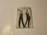 Vtg OOP New Look Sewing Pattern 6943 Vest & Pants Miss Sz 6 8 10 12 14 16 UC FF