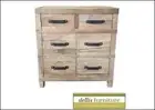 NEW Rustic Recycled Elm Timber & Iron 2 Door 2 Drawer Sideboard Iron Handles