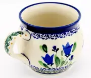 Polish Pottery Bell Shaped Mug 16 Ounces from Zaklady Boleslawiec Unikat Pattern