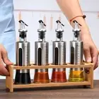 Wooden Spice Jar Stand Condiment Shelf Seasoning Can Storage Rack Spice Rack