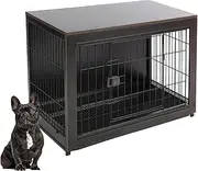 Modern Furniture-Style Crates Dog Crate, Dog House Indoor Use for Living Room, for Small Dogs, with Removable Tray, Easy to Clean, Rugged(Size:S(61X46X60cm),Color:A)