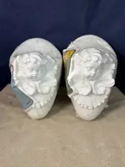 Set Of 2 Accents Unlimited Wee Crafts - Cherub Wall Pocket - Ready to Paint NEW