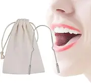 Metal Tongue Scraper for Adults - Tongue Coating Cleaner Stainless Steel - Bad Breath Treat U-Shaped for Adults, Oral Care to Keep Fresher Breath Wynott