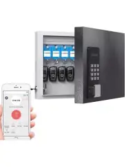 16 Key Lock Box Wall Mount, Smart Key Cabinet, use One Time Password,Fixed Co...