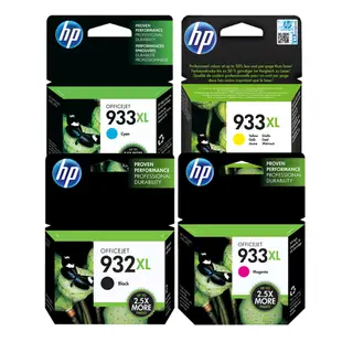 【四色組】HP 932XL(CN053AA)+933XL(CN054AA+CN055AA+ CN056AA) 原廠高容量墨水匣