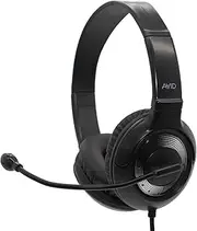 AVID AE-55 Headset with Microphone and 3.5mm Jack - Black and Silver