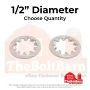 1/2" 410 Stainless Steel Internal Tooth Lock Washers (Pick Quantity)