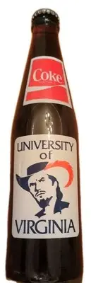 Coca-Cola University of Virginia Peach Bowl 1984 10oz Bottle