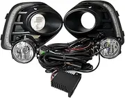 1Pair Fog lamp Compatible with Mitsubishi Compatible with Lancer 2016 2017 2018 2019 12V LED Daytime Running Light DRL Lamp with Yellow Signal(DRL and Fog lamp)
