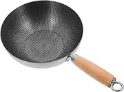 PEPLAYTAL Honeycomb Non Stick Wok Stainless Steel Fry Pan for Induction Cooking Efficient Heat Transfer Kitchenware for Frying and Steaming