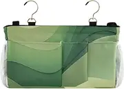 Amooorous Bedside Hanging Storage Hanging Bedside Caddy for Bunk Hospital Beds Dorm Rooms Bed Rails Green Gradient Line