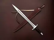 Custom Handmade Carbon Steel Sword, Viking Sword Battle Ready Sword With Sheath